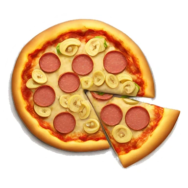 Pizza with sausage and banana peppers on it sticker
