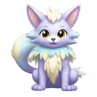 Anthro-Pastel-Fur-Sona-Chibi-Shiny-Fakémon full body sticker
