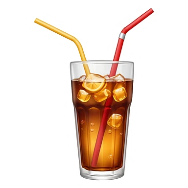 cola with straw sticker