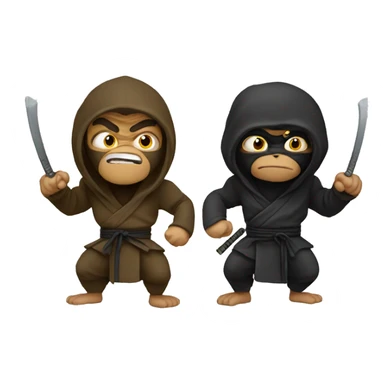 Ninja + ape sticker