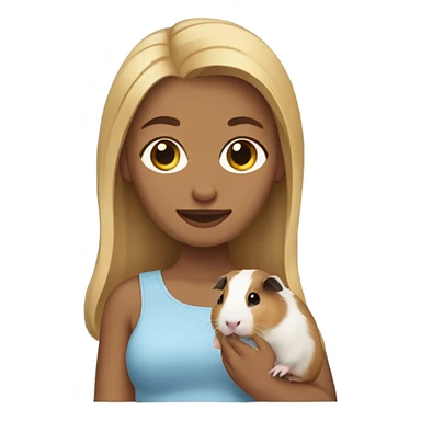 darkBlonde Woman holding a guineapig sticker