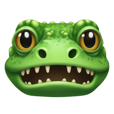 Green Gila Monster Face Big Chin sticker