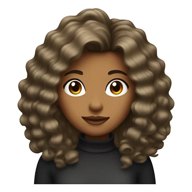 A girl with blowout hair  sticker