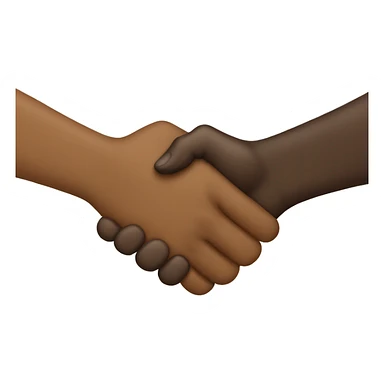 interracial handshake sticker