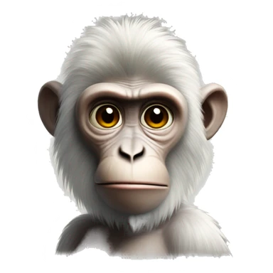 Ukrainian-Monkey. crested head, long whiskers  sticker