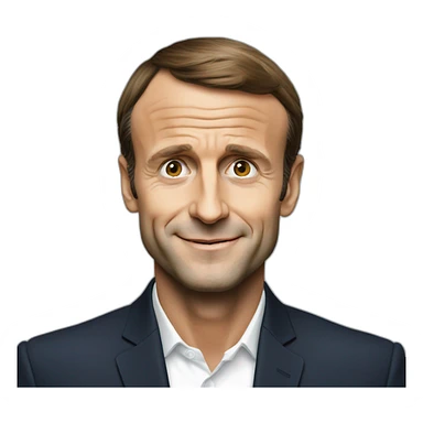Emmanuel Macron under turtle sticker