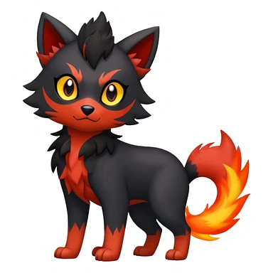 Zorua-Houndour-Litten-Fakémon-hybrid-creature (full body)  sticker