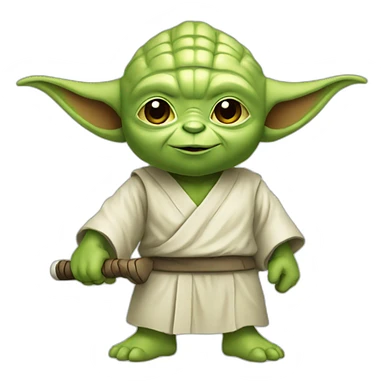 Yoda tennis player happy sticker