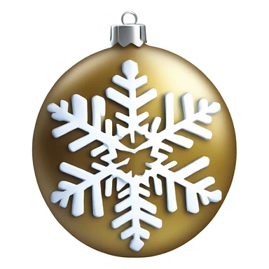 Snowflake Christmas bauble sticker
