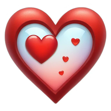 red heart with magic sticker