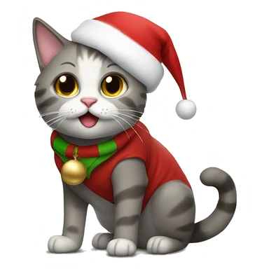Santa cat sticker