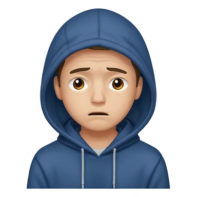 mach mir einen gestressten jungen typen in hoodie der nicht glücklihc aussieht sticker