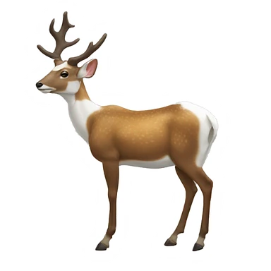 Piebald deer mount sticker