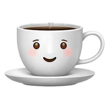 coffee cup with steam sticker