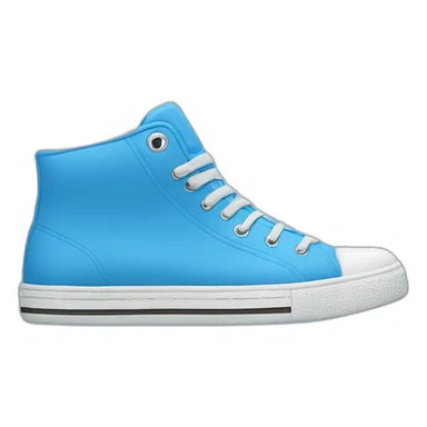 A pair of blue high-top sneakers sticker