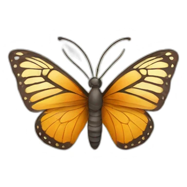 sitting butterfly sticker