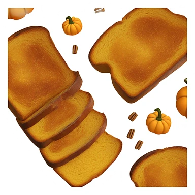 pumpkin bread french toast with pumpkins sticker