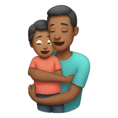 older son huggin mom sticker