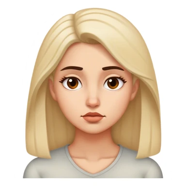 woman with thinking sticker