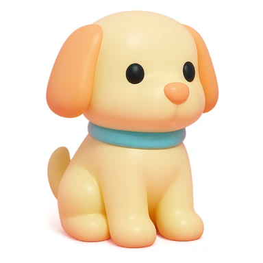               Transform {subject} into a soft vinyl figure with a smooth, glossy surface. The material should look slightly rubbery and tactile, with minimalistic curves and a matte-gloss hybrid finish. Use pastel or soft solid colors. The surface is seamless, with no visible textures or roughness. Studio lighting, vibrant background, clean, playful, designer toy aesthetic and no shadows. {subject} = dog sticker