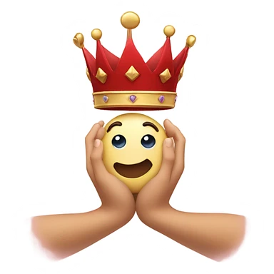 A heart with a crown and hands  sticker