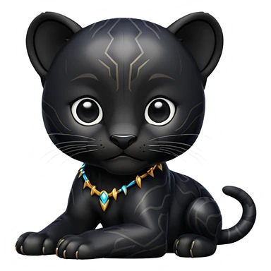 Pantera negra cuerpo pequeña sticker