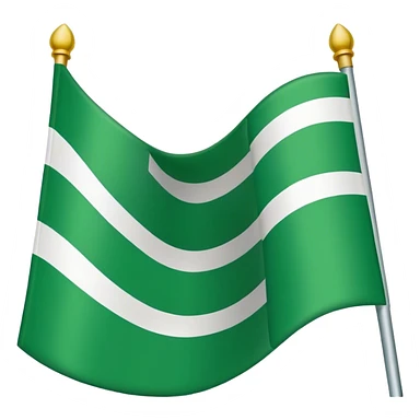 bandera con dos franjas verdes y una blanca sticker