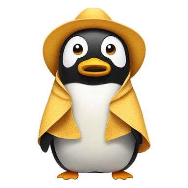 Mustache penguin in taco suit  sticker