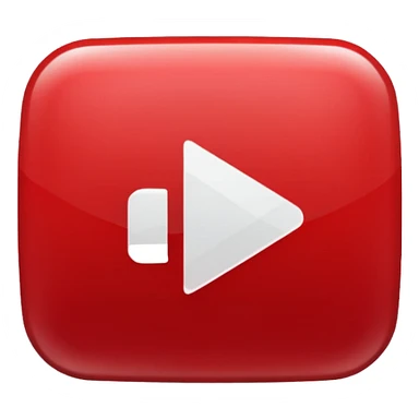 YouTube logo, simple red play button sticker