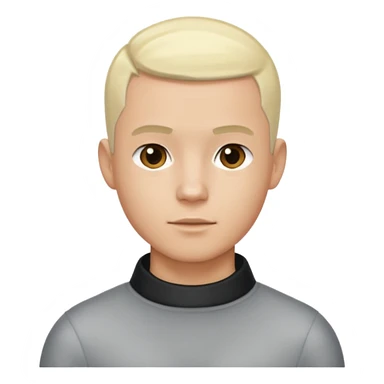 Marlon Garcia the streamer with died platinum blonde hair as a buzz cut sticker