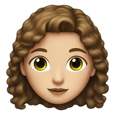 Brown haired girl with green eyes and freckles sticker