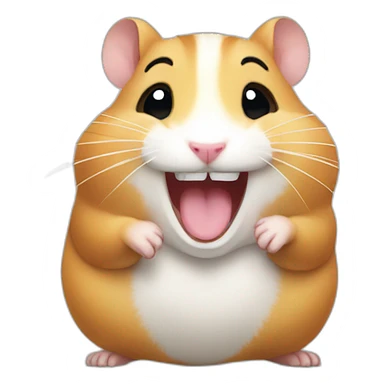 hamster laughing sticker