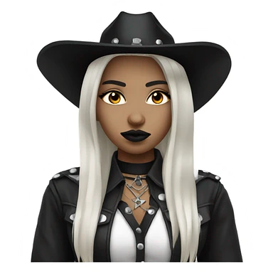 Goth cowgirl sticker