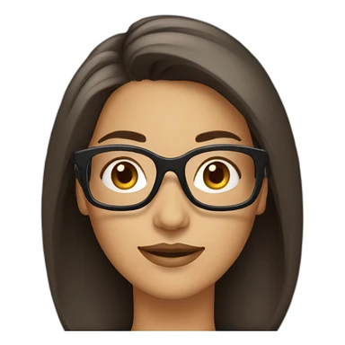 Dame-brune-portant-des-lunettes sticker