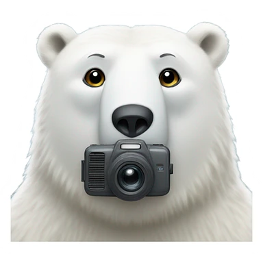 Polar bear with wildlife camera sticker