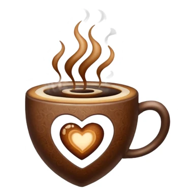 coffe heart sticker