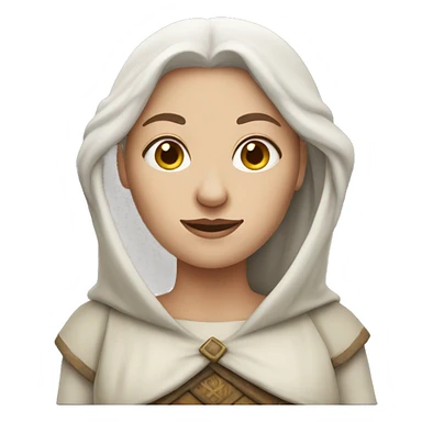 medieval white skin woman sticker