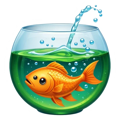 Fish in bowl of Mountain Dew  sticker