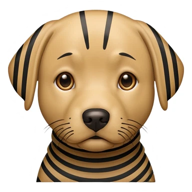 Black lab with striped short  sticker