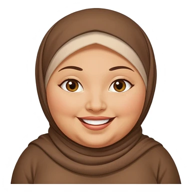 fat woman in hijab sticker