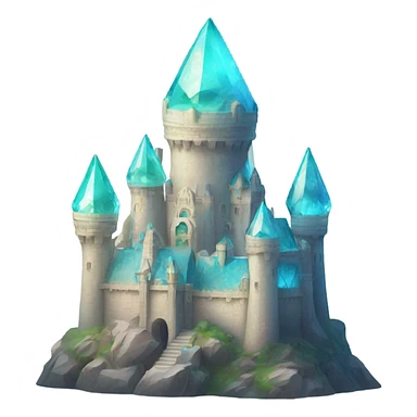 opal crystal gemstone castle sticker