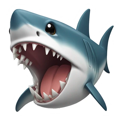 Tiburón con un abanico sticker