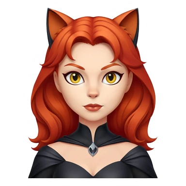 Cat-woman with red hair sticker