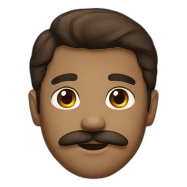 mustache brown hair young sticker