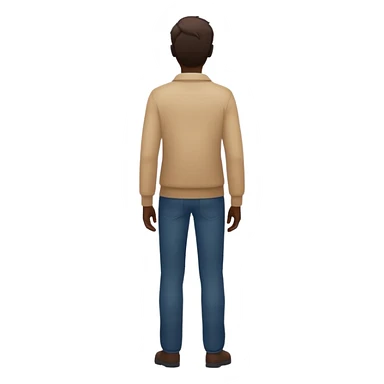 person standing ,view from the back, icon sticker