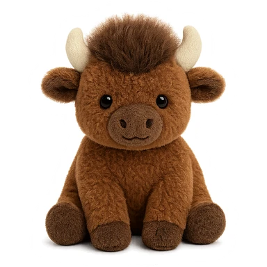 cute baby bison jellycat stuffed plushie sticker
