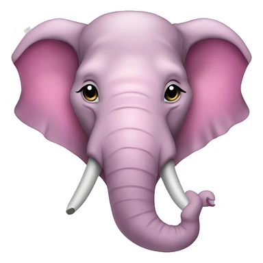 pink face of an elephant sticker