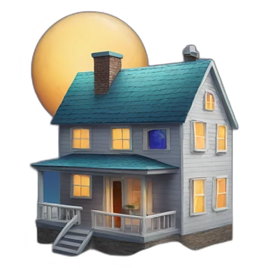 house on the moon sticker