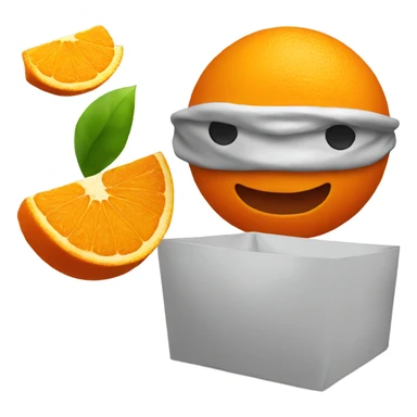 And orange with a face sticker