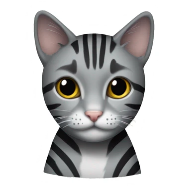 Grey and black striped cat  sticker